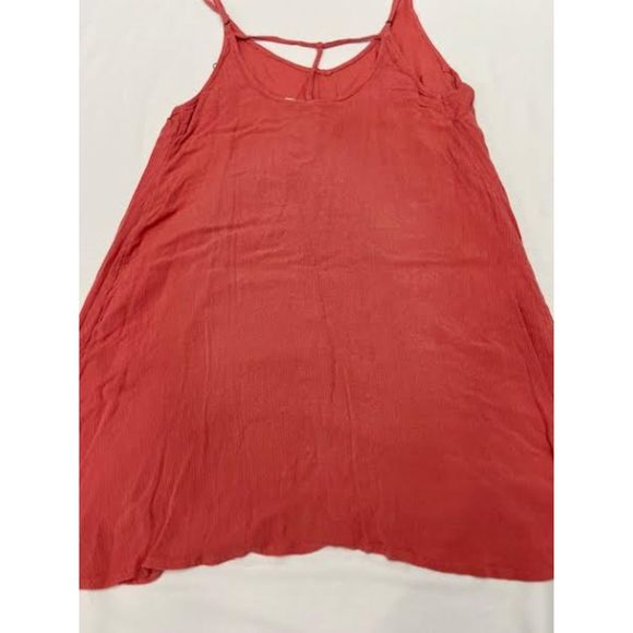 Roxy Woman's Coral Pink Spaghetti Strap Short Slip Dress Size L - Picture 4 of 9